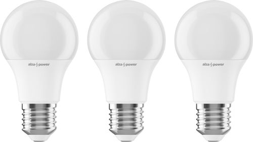 AlzaPower LED 9-60W, E27, 4000K, set 3ks - LED žárovka - Hlavní obrázek