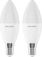 AlzaPower LED 8-55W, E14, 2700K, szett, 2db - LED izzó