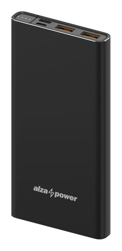 AlzaPower Metal 10000mAh Fast Charge + PD3.0 černá - Powerbanka - Hlavní obrázek