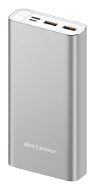 Powerbanka AlzaPower Metal 20000mAh Fast Charge + PD3.0 stříbrná - Powerbanka
