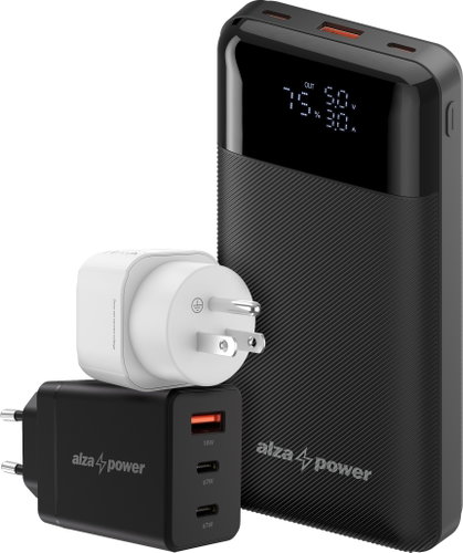 AlzaPower Travel Buddy US Black - Set - Main image