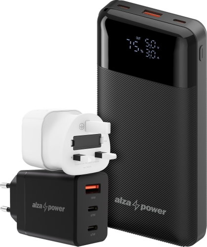 AlzaPower Travel Buddy UK Black Main image AlzaPower Travel Buddy UK Black - Set - Main image