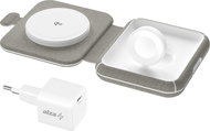AlzaPower WQT510 Wireless Qi2 Compatible with MagSafe Travel Charger 2in1 15W grey - Wireless Charger
