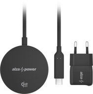 AlzaPower Wireless SET WQT120B (Wireless Qi2.2 Charger 25W+Wall Charger 33W) grey - Wireless Charger