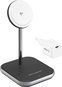 Wireless Charger AlzaPower WQT310 Wireless Qi2 Compatible with MagSafe Charger Stand 15W black - Bezdrátová nabíječka