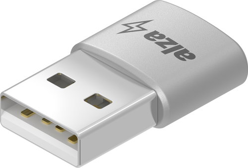 AlzaPower USB-A (M) to USB-C (F) 2.0 OTG Space Grey - Adapter - Hauptbild