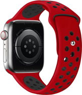 Eternico Sporty na Apple Watch 42 mm/44 mm/45 mm  Pure Black and Red - Remienok na hodinky