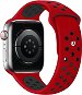 Eternico Sporty Apple Watch 42mm / 44mm / 45mm - Pure Black and Red - Szíj