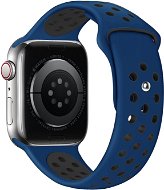 Eternico Sporty na Apple Watch 42 mm/44 mm/45 mm  Solid Black and Blue - Remienok na hodinky