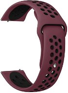 Eternico Sporty Universal Quick Release 20 mm - Solid Black and Bordo - Szíj