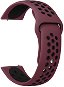 Eternico Sporty Universal Quick Release 20mm Solid Black and Burgundy - Watch Strap