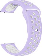 Eternico Sporty Universal Quick Release 20mm Pure White and Purple - Watch Strap