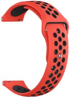 Eternico Sporty Universal Quick Release 20 mm Solid Black and Red - Remienok na hodinky