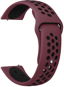 Eternico Sporty Universal Schnellspanner 22mm Solid Schwarz und Bordo - Armband