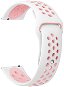 Eternico Sporty Universal Quick Release 22mm Pure Pink and White - Watch Strap