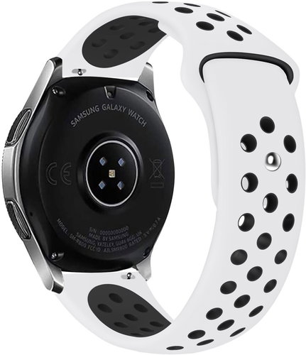 Eternico Sporty Universal Quick Release 22mm - Solid Black and White - Szíj - Fő fotó