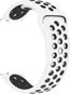 Armband Eternico Sporty Universal Schnellspanner 22mm Solid Schwarz und Weiß - Řemínek