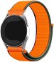 Eternico Airy Universal Quick Release 22mm Coral Orange and Brown edge - Watch Strap