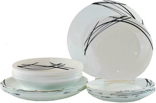 ARCOPAL DOMITILLE Dining Set 18 pcs BLACK - Dish Set - Main image