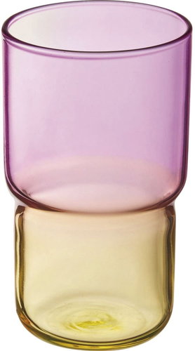 Arcoroc Candy Mix Drinking Glasses, Pink/Amber, 0.32L, 12pcs - Glass - Main image