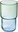 Glass, Green/Blue, 0.32L, 12pcs