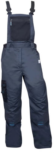 Ardon 4TECH 03 Dungarees, Grey/Black, size 58 - Work Trousers - Main image