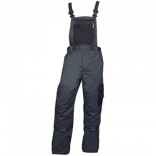 Ardon 4TECH 03 Dungarees Grey-Black, Size 60 - Work Trousers - Main image