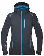 Ardon Jacket softsh. FLORET women's, black, turquoise zippers - Workwear