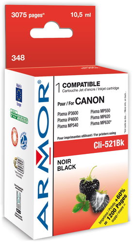 ARMOR alternative to Canon CLi521BK black - Compatible Ink - Main image