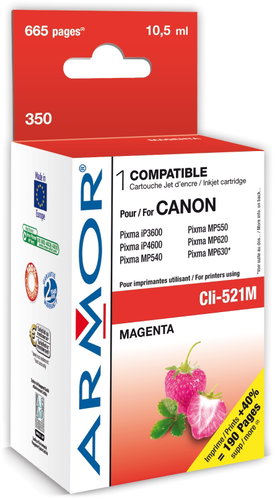 ARMOR alternative to Canon CLi521M red - Compatible Ink - Main image