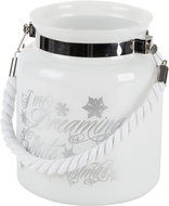 Armir Skleněná lucerna malá, bílá - Svícen