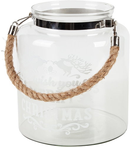 Armir Glass lantern large, clear - Candlestick - Main image