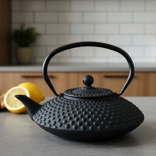 AROMELIO MIKA cast iron teapot with filter, 1250ml, black - Tea Kettle - Main image