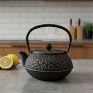 AROMELIO KUMO cast iron teapot with filter, 1000ml, black - Tea Kettle