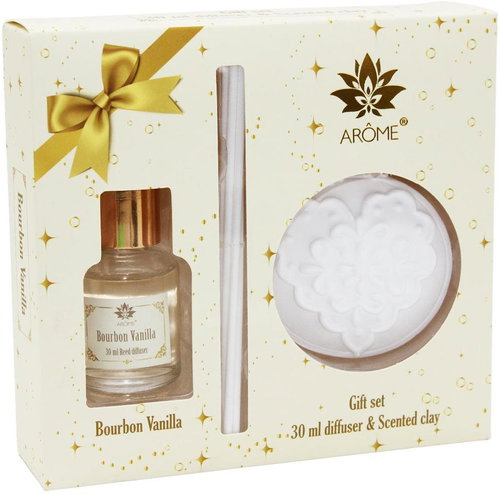ARÔME Dárkový set difuzéru 30 ml a vonného jílu, Bourbon Vanilla - Aroma Diffuser  - Main image