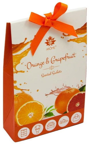 ARÔME Orange and grapefruit scented sachets, 3 pcs in pack - Closet Fragrance - Main image
