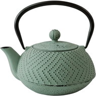 AROMELIO Cast iron teapot with filter KAMIN, 900 ml, green - Tea Kettle