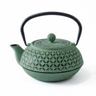 AROMELIO Cast iron teapot with filter SABI, 1000 ml, green - Tea Kettle