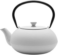 AROMELIO Cast iron teapot with filter NOMI, 800 ml, white - Tea Kettle