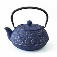 AROMELIO Cast iron teapot with filter KUMO, 1000 ml, dark blue - Tea Kettle