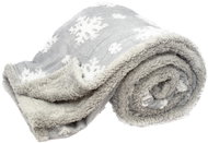 ARÔME HOME Microflannel blanket with lamb, 150 × 200 cm, Flake grey - Blanket