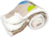 ARÔME HOME Microflannel blanket with lamb, 150 × 200 cm, Winter Glow brown - Blanket