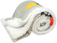 ARÔME HOME Microflannel blanket with lamb, 150 × 200 cm, Winter Glow grey - Blanket
