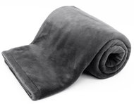 ARÔME HOME Luxury blanket with flannel lining, Softique black - Blanket