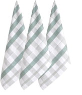 ARÔME HOME Kuchyňské utěrky Zelené káro, střední, 3 ks - Kitchen Towel