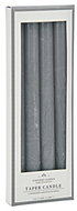 ARÔME Set of tall rustic candles 4 pcs, 25 cm, grey - Candle Set