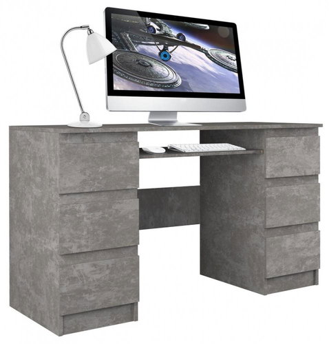 ARTENAT Cuba, 130 cm, dark concrete - Writing Desk - Main image