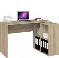 ARTENAT Plus, 120 cm, with bookcase, sonoma oak - Desk