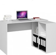ARTENAT Plus I, 120 cm, with bookcase, white - Writing Desk