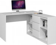 ARTENAT Plus II, 120 cm, with bookcase, white - Writing Desk